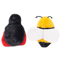 Zippy Paws Crinkle Bee and Ladybug Crinkle Squeaker Dog Toys Duo Pack