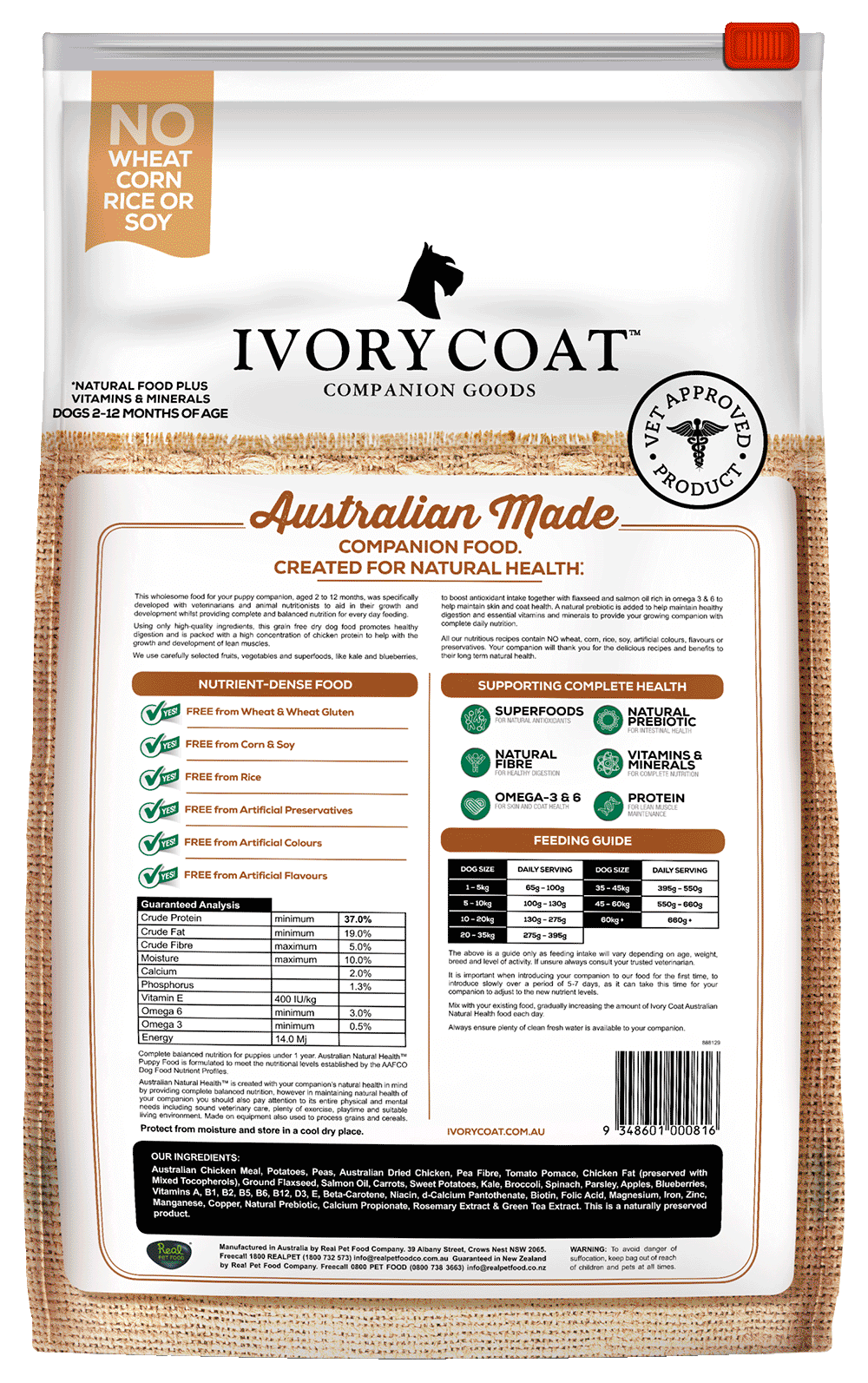 Ivory Coat – Puppy – Grain Free – Chicken