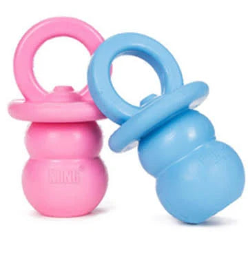 KONG Puppy Binkie Teething Treat Dispensing Dog Toy in Assorted Colours - 4 units