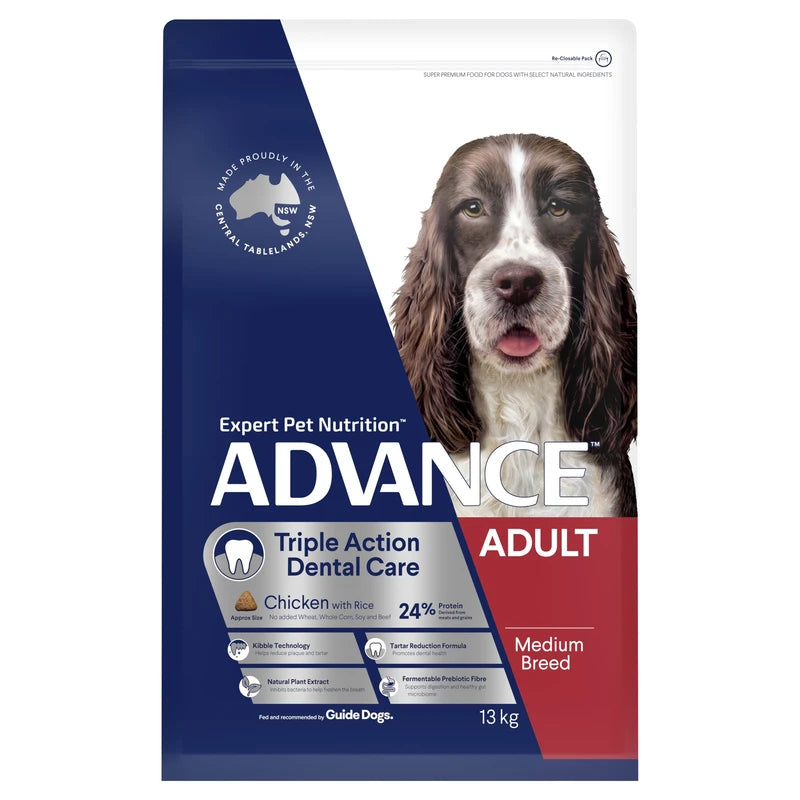 Advance – Adult Dog – Medium Breed – Triple Action Dental Care - 13kg