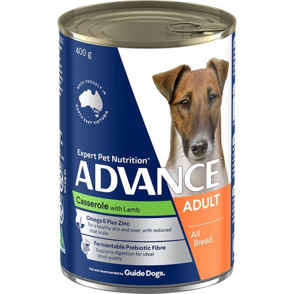 Advance - Adult Dog - Wet Food - Casserole with Lamb - 12 x 400gms